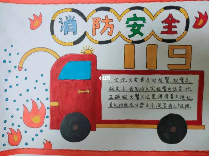 一二三年级消防安全手抄报绘画 一二三年级消防安全手抄报绘画图片