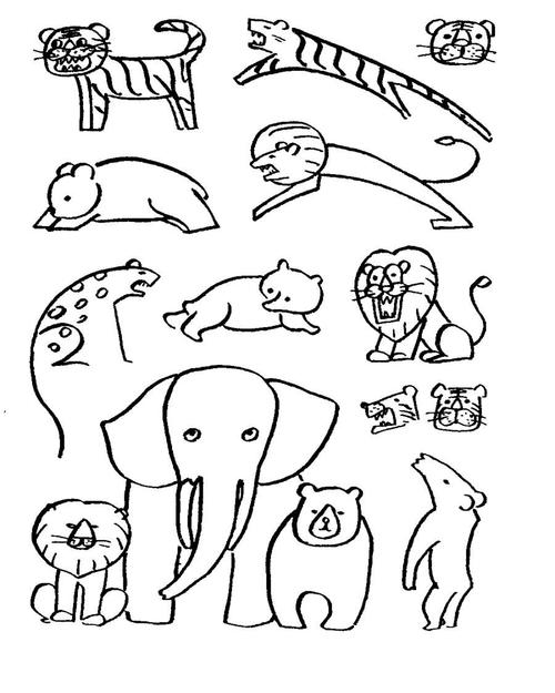 简笔画画动物 100个小动物简笔画