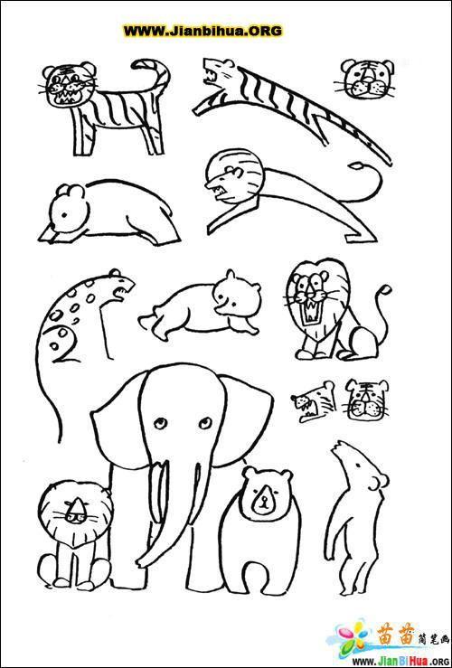 1000种简笔画动物 动物简笔画图片大全