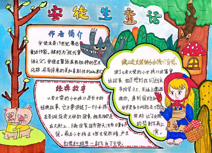 1～3年级安徒生童话手抄报内容 1～3年级安徒生童话手抄报内容简单-色粉画