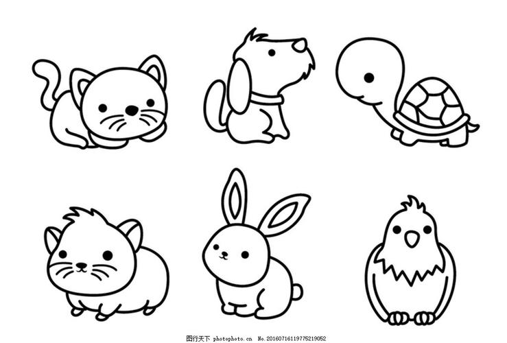 简笔画动物可爱卡通 100种卡通可爱小动物简笔画