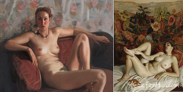 陈丹青色人体艺术粉画手绘赏析 陈丹青色人体艺术粉画手绘赏析