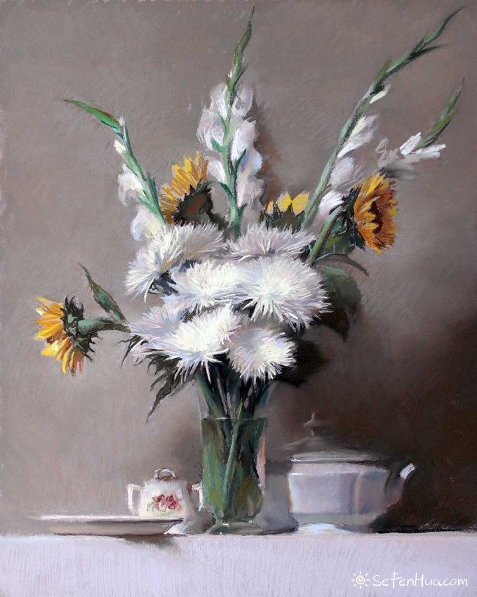 西班牙粉彩画家菲利普·桑特曼斯静物画 西班牙粉彩画家菲利普·桑特曼斯静物画