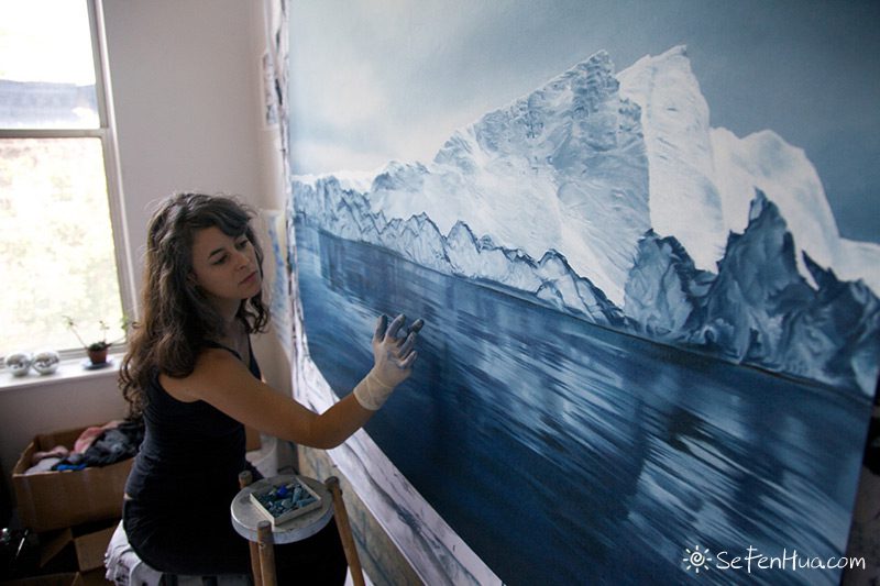 Zaria Forman色粉笔画冰山海洋 Zaria Forman色粉笔画冰山海洋